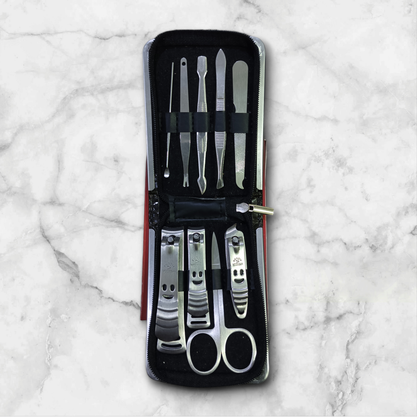 9 Pc's Manicure Tool Set Stainless Steel