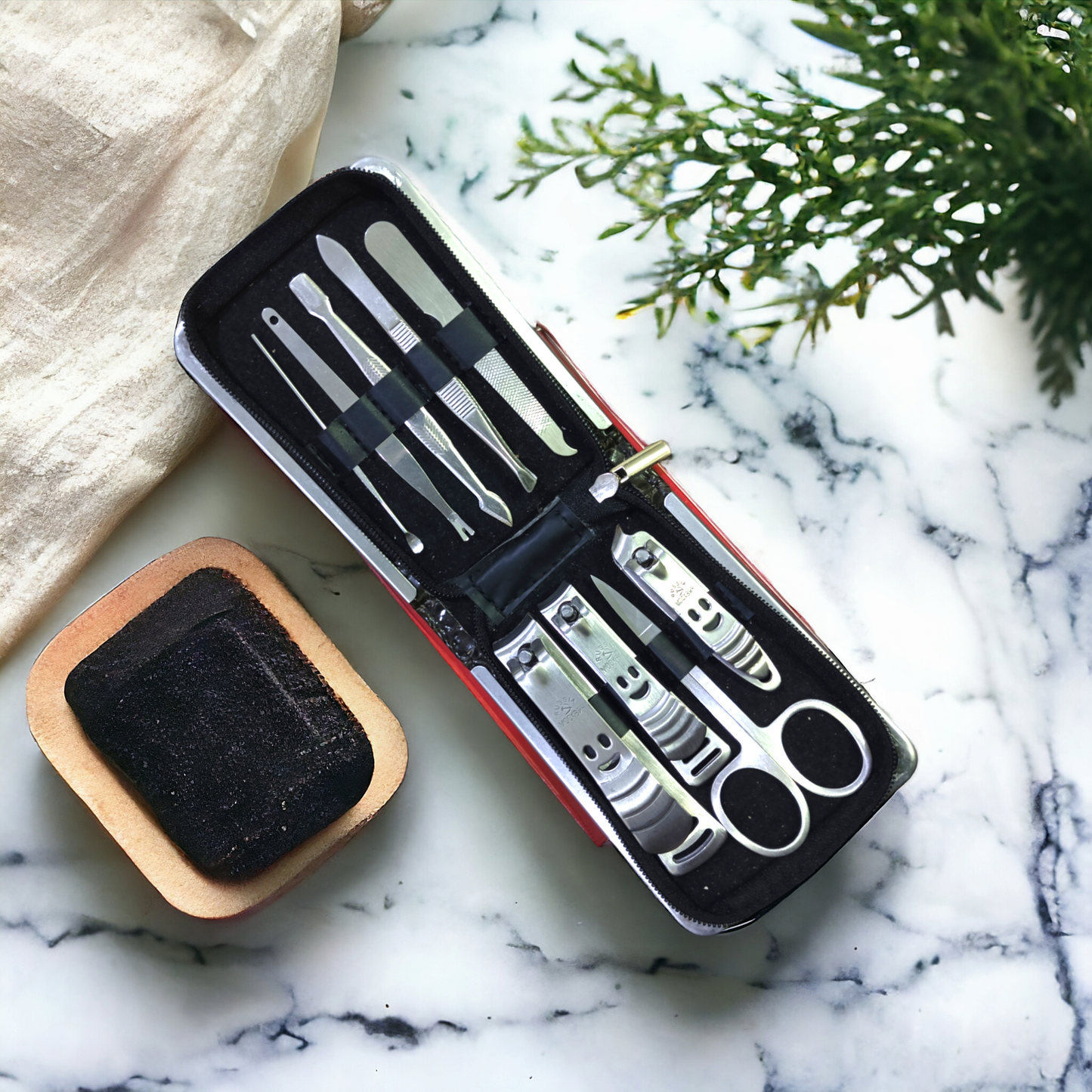 9 Pc's Manicure Tool Set Stainless Steel