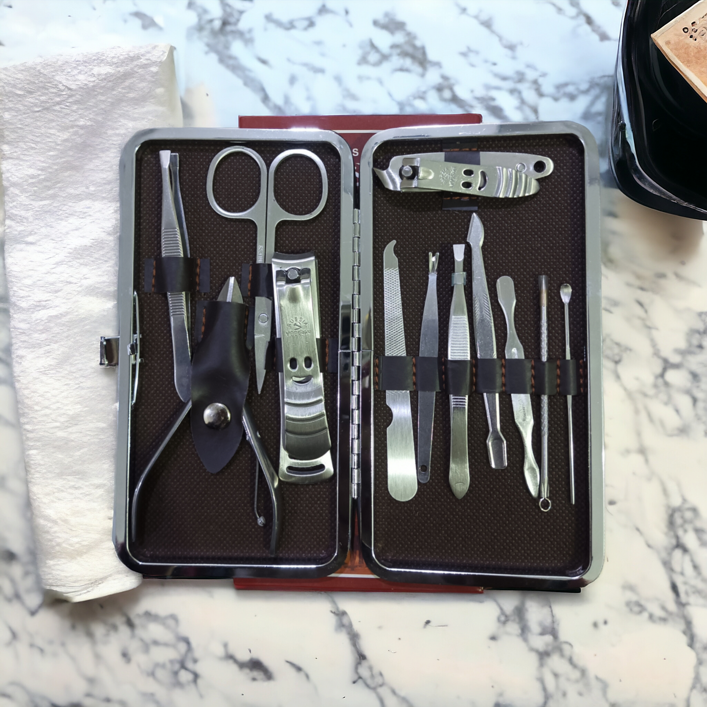 12 Pc's Manicure Tool Set Stainless Steel