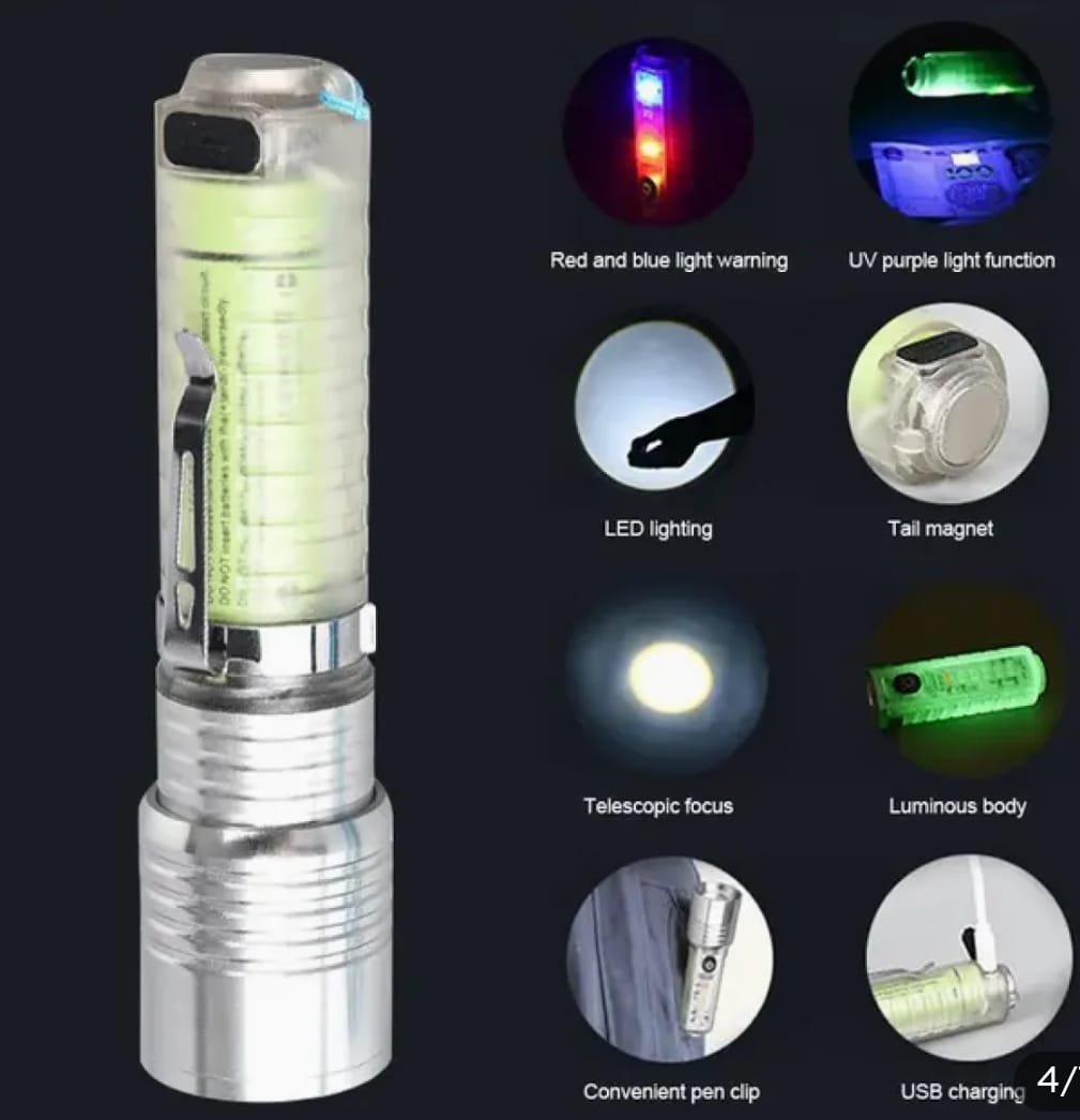 Multifunctional Zoom Flashlight